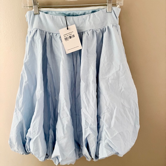 NWT Princess Polly Ismene Bubble Hem Mini Dress Blue Size 6 - Picture 4 of 8